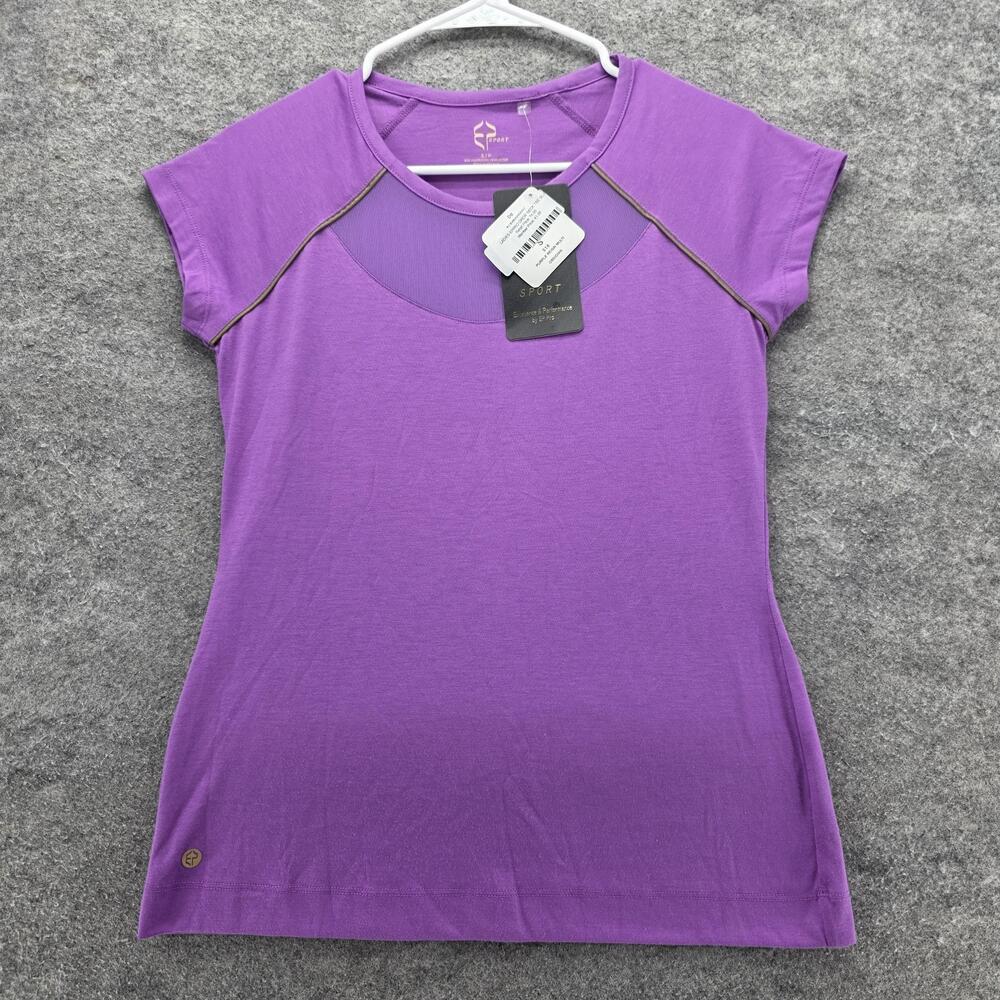 EP Pro Sport Shirt Womens Small Purple Crewneck Golf Moisture Wicking Athletic